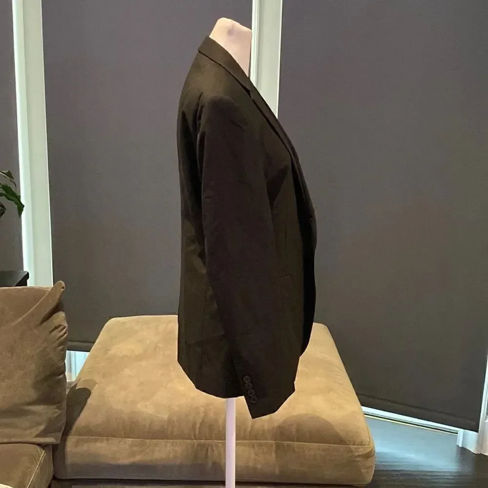 Men’s Black Suit Jacket Blazer One Button Notched Lapel Size 32 NWOT